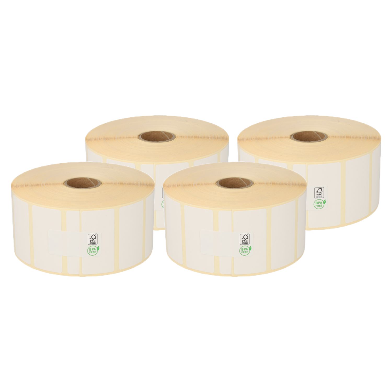 Zebra (880199-025) compatible labels, 51mm x 25mm, 2.580 labels, 25mm core, white, removable