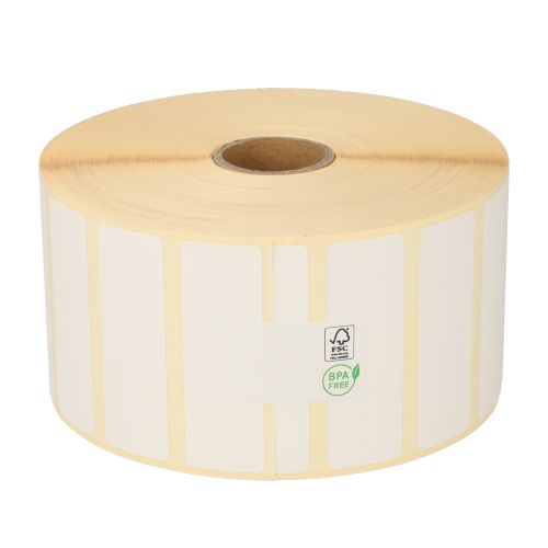 Zebra compatible labels, 57mm x 19mm, 3.315 labels, 25mm core, white, permanent