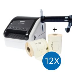 Paquete de Inicio Brother QL1110NWB + 12 rollos DK11241 + brazo de soporte