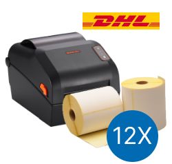 DHL Starter Package | Bixolon XD5-40DK Printer + 12 Label Rolls in 102mm x 210mm