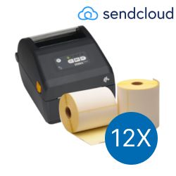 SendCloud Starter Package | Zebra ZD421D Printer + 12 Zebra Label Rolls in 102mm x 150mm