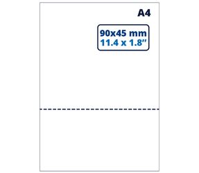 Lista de empaque/etiqueta de devolución A4, etiqueta de dirección, 90mm x 45mm - 500 hojas