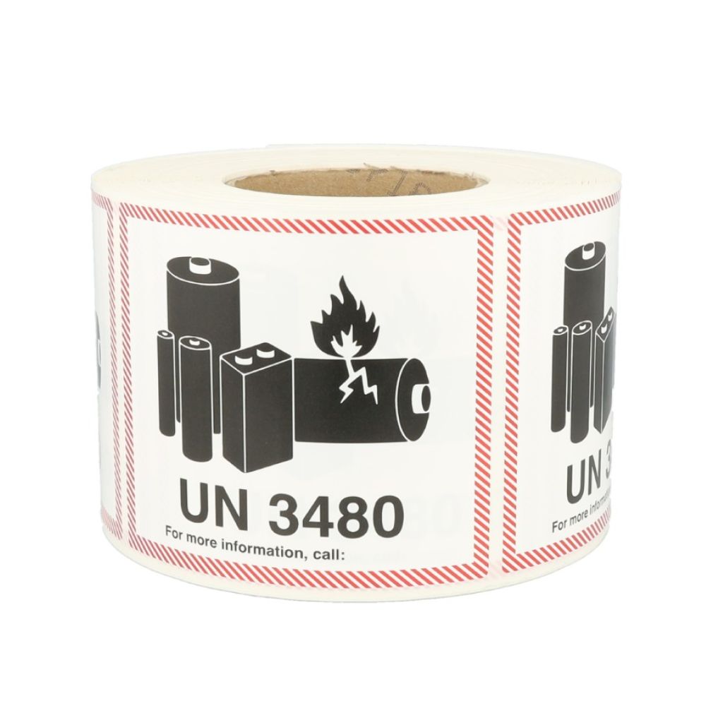 IATA UN 3480 - Label Lithium Batteries - 120mm x 110mm