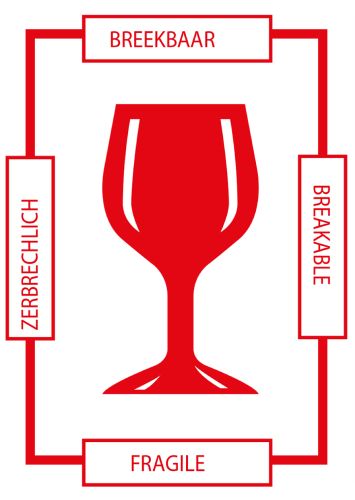 MT4 fragile label, 74mm x 105mm, 1.000 labels, permanent