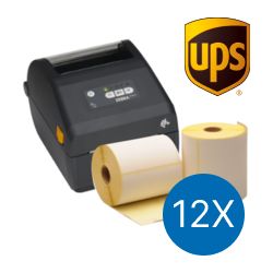 UPS Starter Package | Zebra ZD421D + 12 Zebra Shipping Labels, 102mm x 150mm