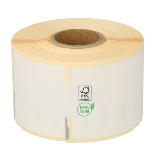 Dymo 11356 compatible labels, 41mm x 89mm, 300 labels, white, permanent