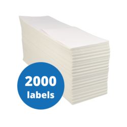 Fan-Fold shipping labels 102mm x 150mm - 2000 labels eco permanent.