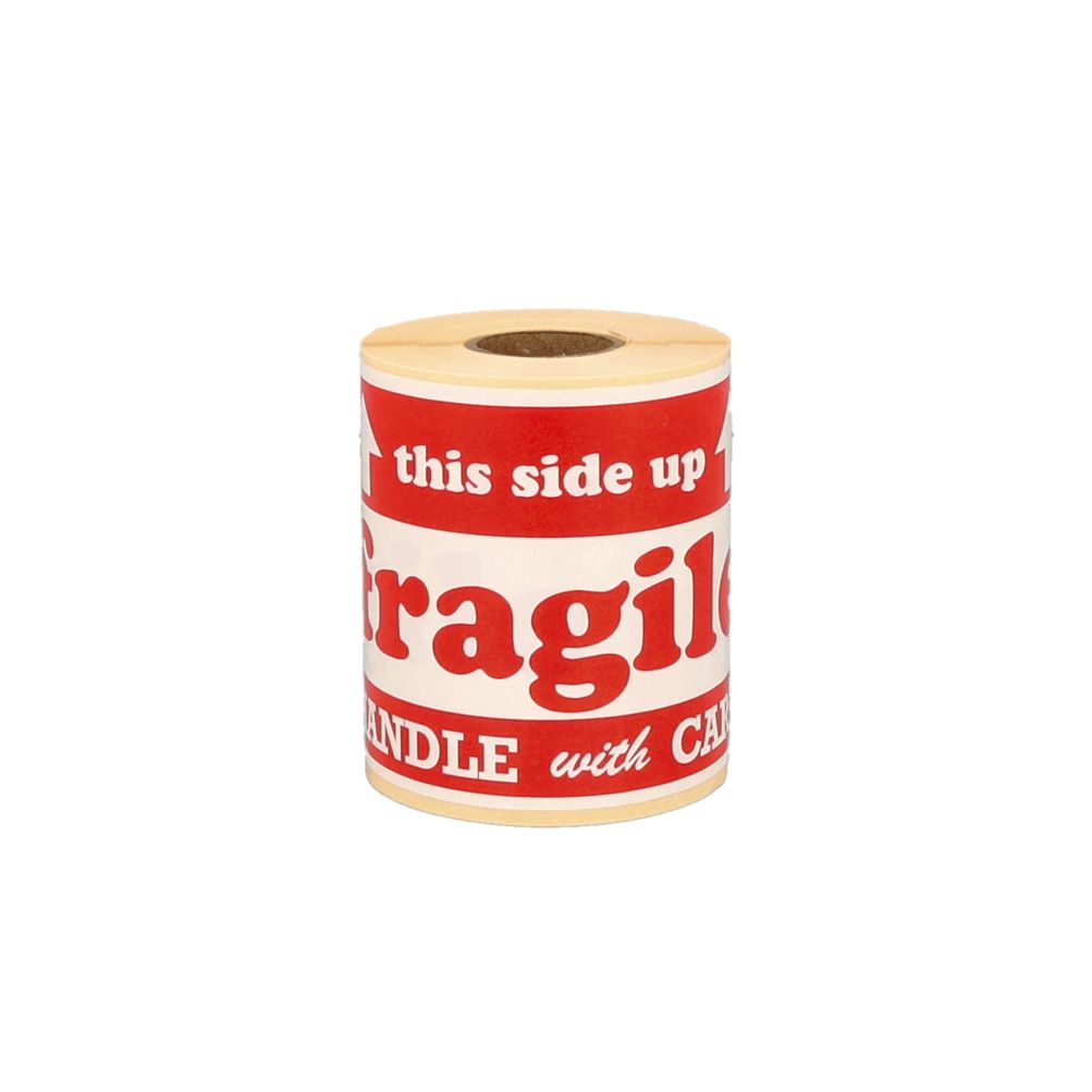 Label Fragile, 127mm x 76.2mm, 200 Labels, Permanent adhesive