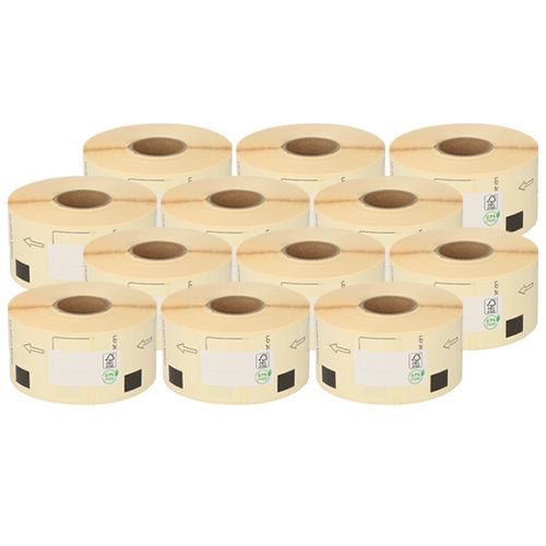 Brother DK-11208 compatible labels, 38mm x 90mm, 400 labels, white, permanent