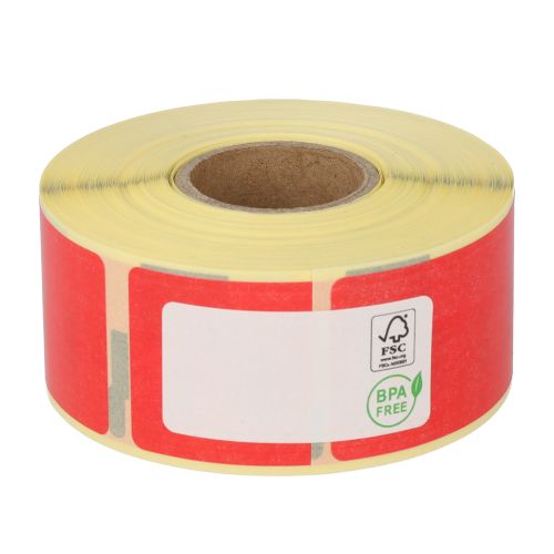 Dymo 99010 compatible labels, 28mm x 89mm, 260 labels, red, permanent