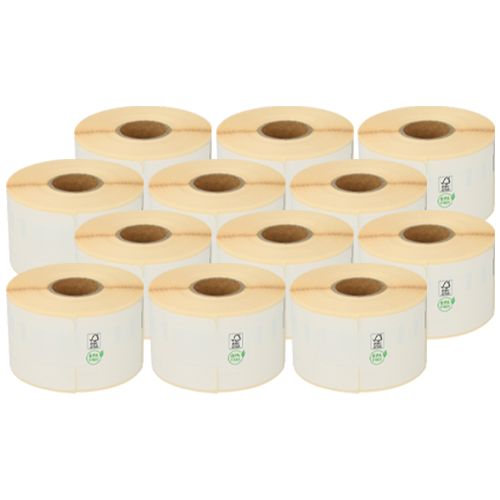 Dymo 11356 compatible labels, 41mm x 89mm, 300 labels, white, permanent