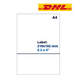 Lista de empaque/etiqueta de devolución A4 DHL, 102mm x 210mm, 1000 hojas