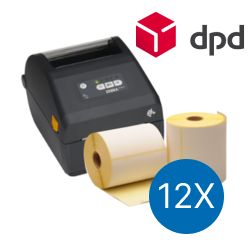 DPD Starter Package | Zebra ZD421D Labelprinter + 12 rolls Zebra compatible shipping labels