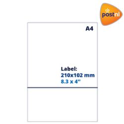 Lista de empaque/etiqueta de devolución A4, 100 mm x 150 mm, 500 hojas