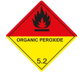 IMO 5.2 Organic Peroxide Label, 100mm x 100mm, 1000 Labels, 76mm Core