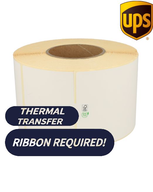 TTR Zebra UPS (87985) compatible shipping label, 102mm x 152mm, 900 Labels, 76mm Core