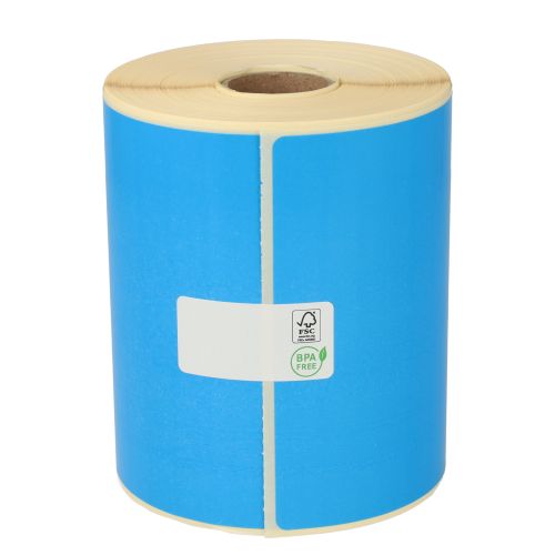 Thermal Shipping Labels, 102mm x 150mm, 280 Labels, 25mm core, blue, permanent