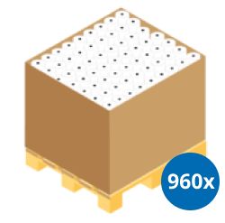 Shipping Labels Pallet Deal - 102mm x 210mm (4x8), 960 Label Rolls, 210 Labels Per Roll, 25mm Core, White, Permanent