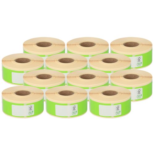 Dymo 11352 Compatible Labels, 25mm x 54mm, 500 Labels, Green, Permanent