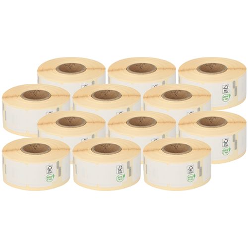 Dymo S0929120 compatible labels, 25mm x 25mm, 750 labels, white, removable