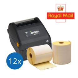 Royal Mail Starter Package | Zebra ZD421D Ethernet printer + 12 rolls Zebra compatible labels 102mm x 150mm (4' x 6')