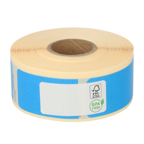 Dymo 11352 Compatible Labels, 25mm x 54mm, 500 Labels, Blue, Permanent