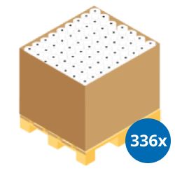 Shipping Labels - 102mm x 210mm (4'x8'), 336 Label Rolls, 640 Labels Per Roll, 76mm Core, White, Permanent