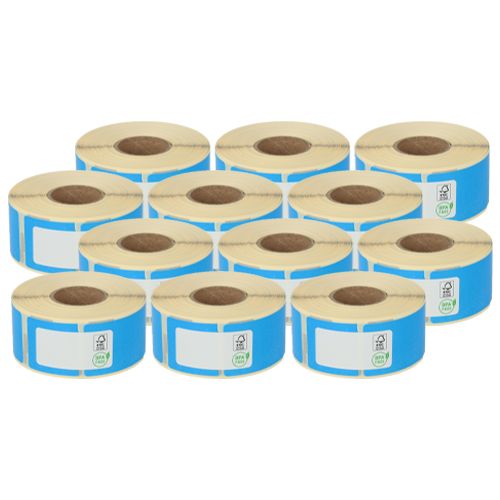 Dymo 99010 compatible labels, 28mm x 89mm, 260 labels, blue, permanent