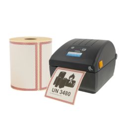 Zebra ZD220D printer + 500 blank IATA UN labels 100mm x 100mm