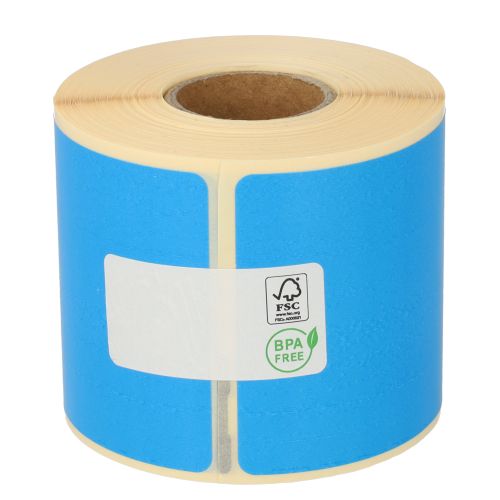 Dymo 99014 compatible labels, 54mm x 101mm, 220 labels, blue, permanent